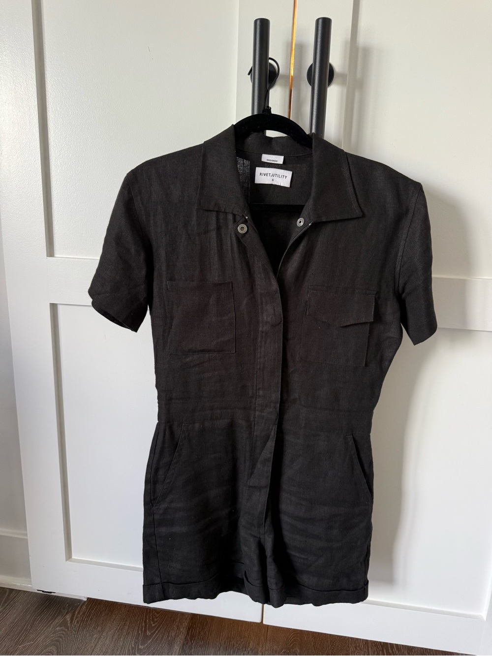Rivet Utility Short Sleeve Romper